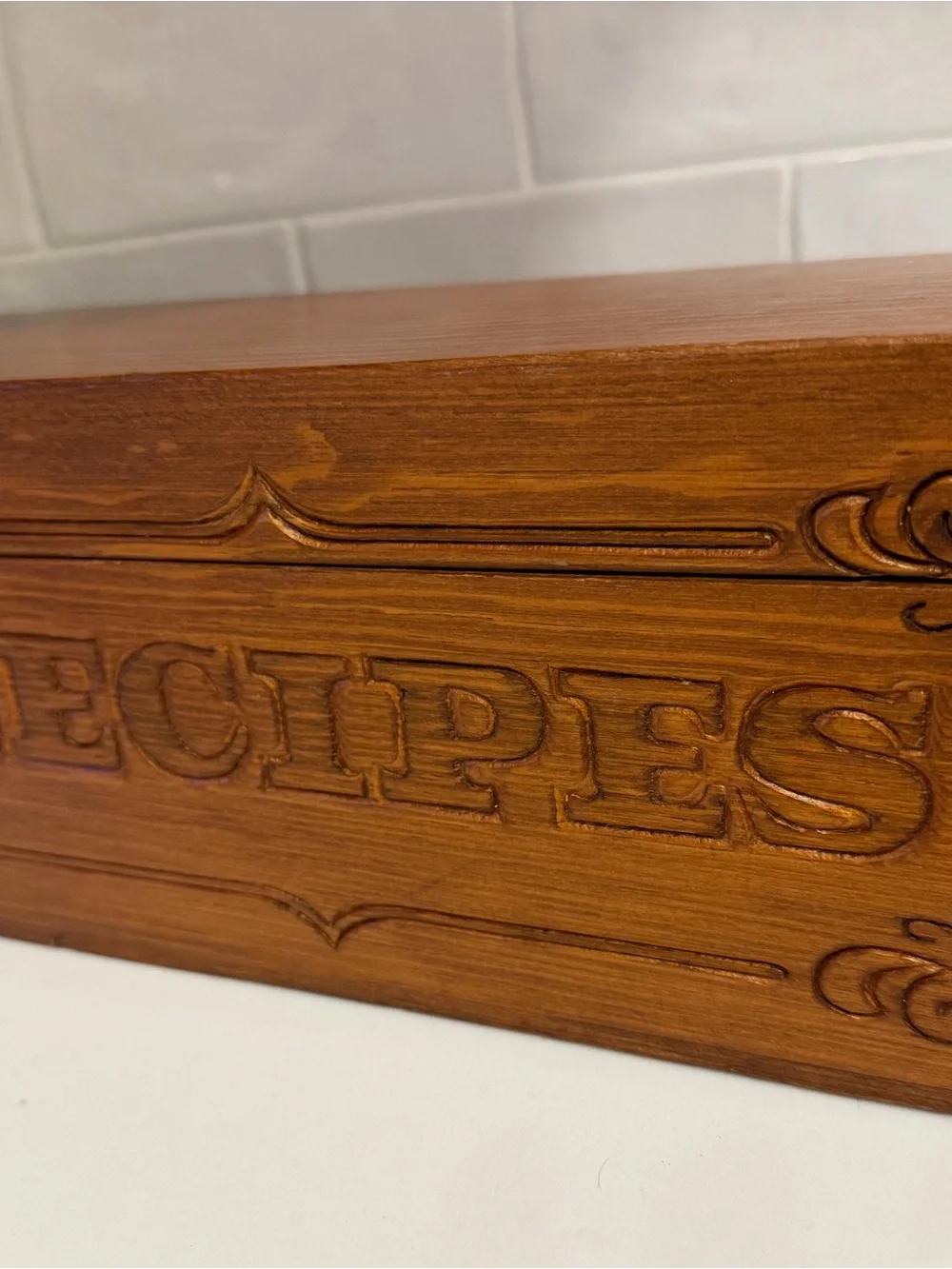 Vintage Wood Engraved 